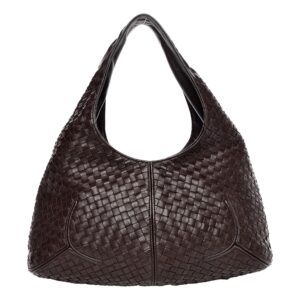 Elegant braided pattern shoulder bag