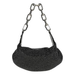 Stylish bag with silver chain accents