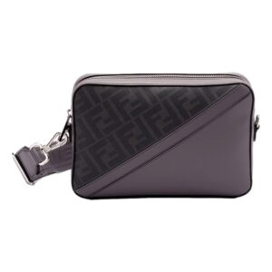 Black leather designer crossbody bag