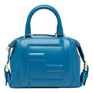 Elegant blue bag with gold accents