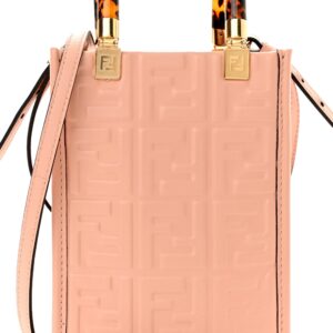Stylish pink bag with geometric pattern