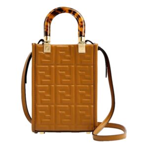 Stylish handbag featuring geometric embossed pattern