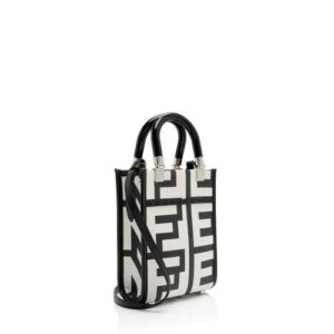 Black and white designer handbag