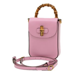 Stylish pink purse with strap