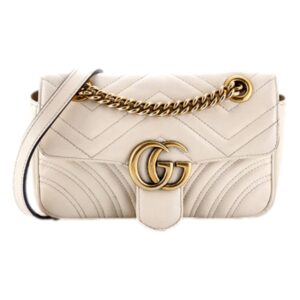 Elegant quilted leather handbag with logo