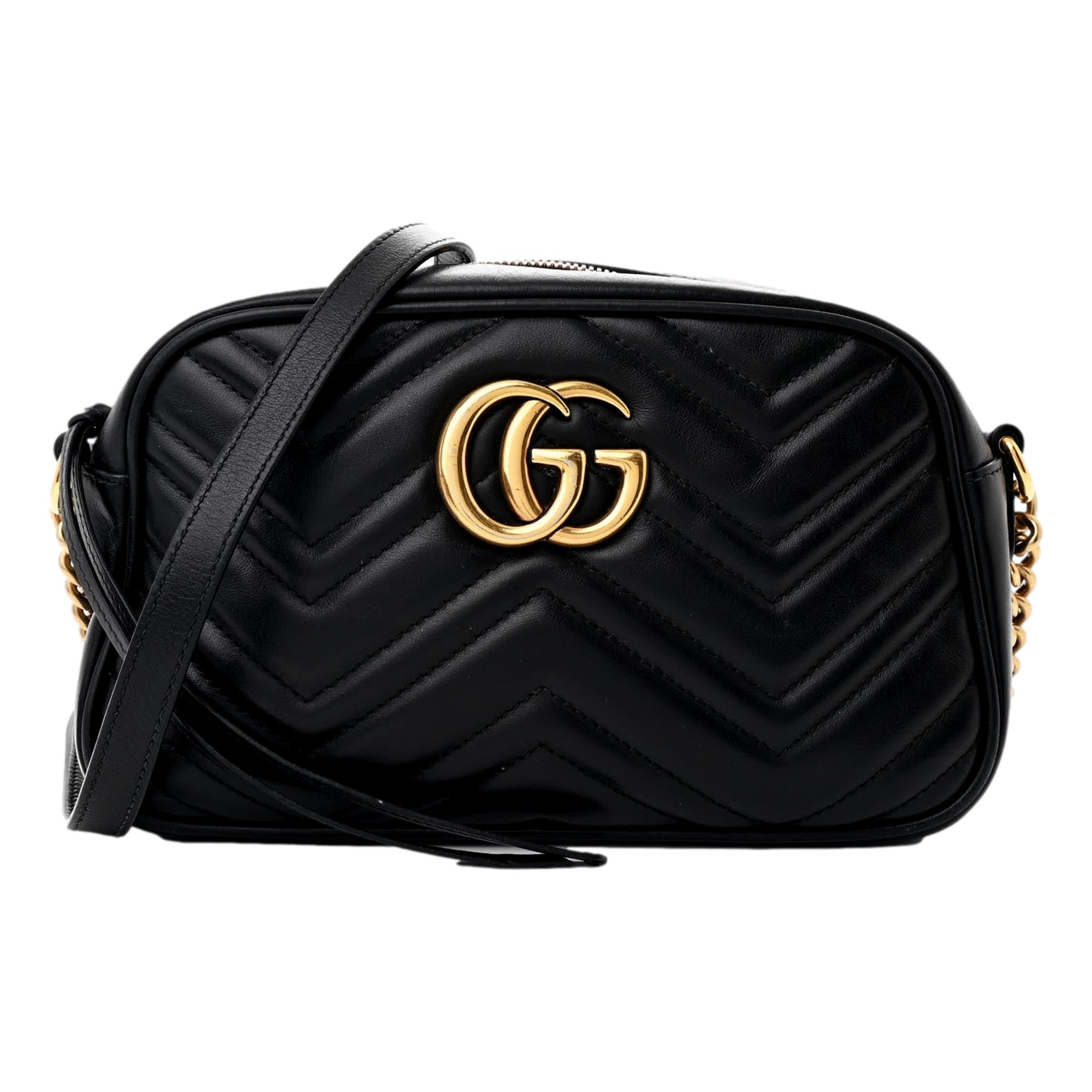 Elegant black crossbody purse with logo