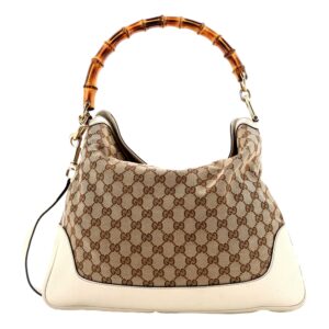 Elegant handbag featuring bamboo handle