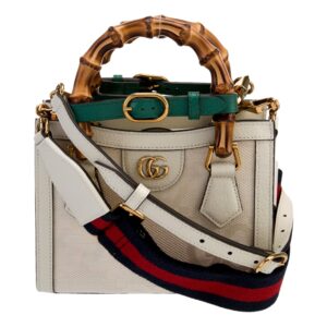 Fashionable bag featuring gold accents