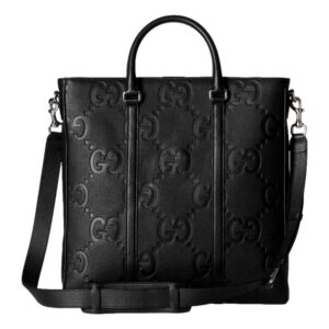 Elegant tote bag in textured leather design