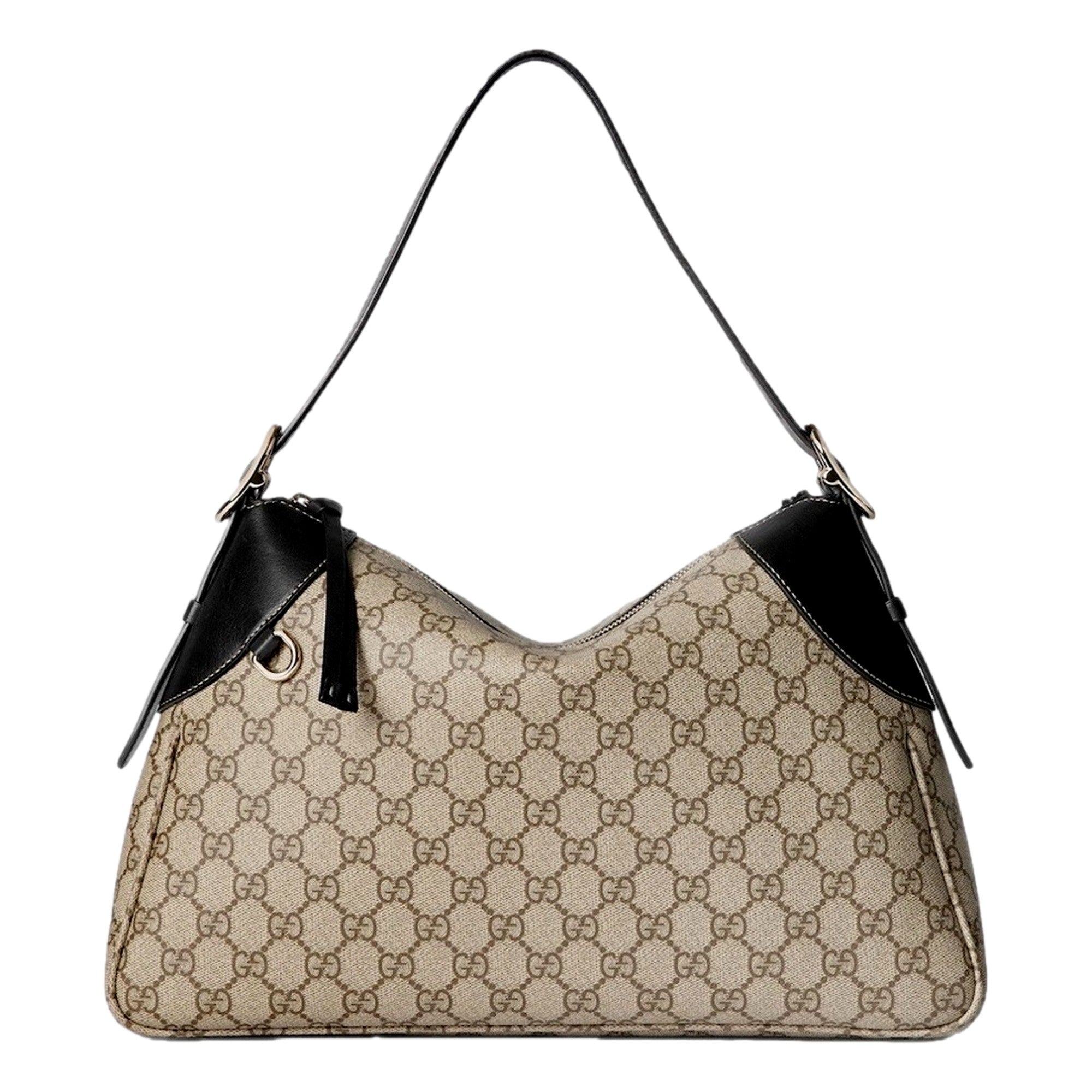 Stylish shoulder bag with black accents