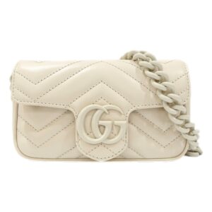 Elegant beige purse with logo detail
