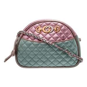 Elegant quilted purse with logo