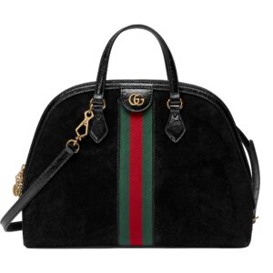 Elegant black purse with gold accents