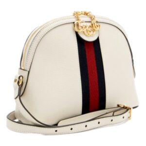 Stylish leather purse with gold accents