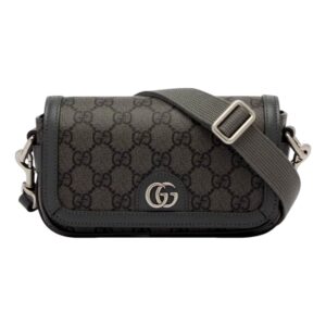 Designer crossbody bag with logo pattern