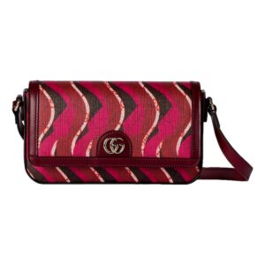 Elegant purse with bold red accents