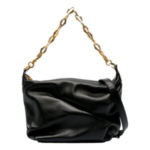 Elegant leather purse with chain detail