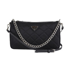 Quilted designer handbag with chain detailing