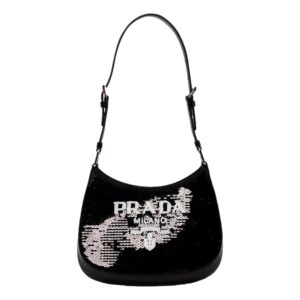 Stylish black purse with brand logo