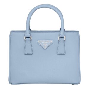 Light blue handbag with handles