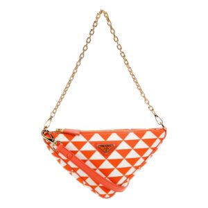Fashionable orange purse with triangle design