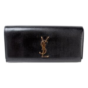 Elegant black purse with logo detail