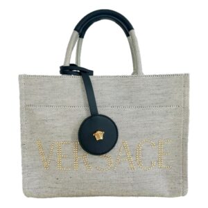 Stylish Versace tote with leather handles